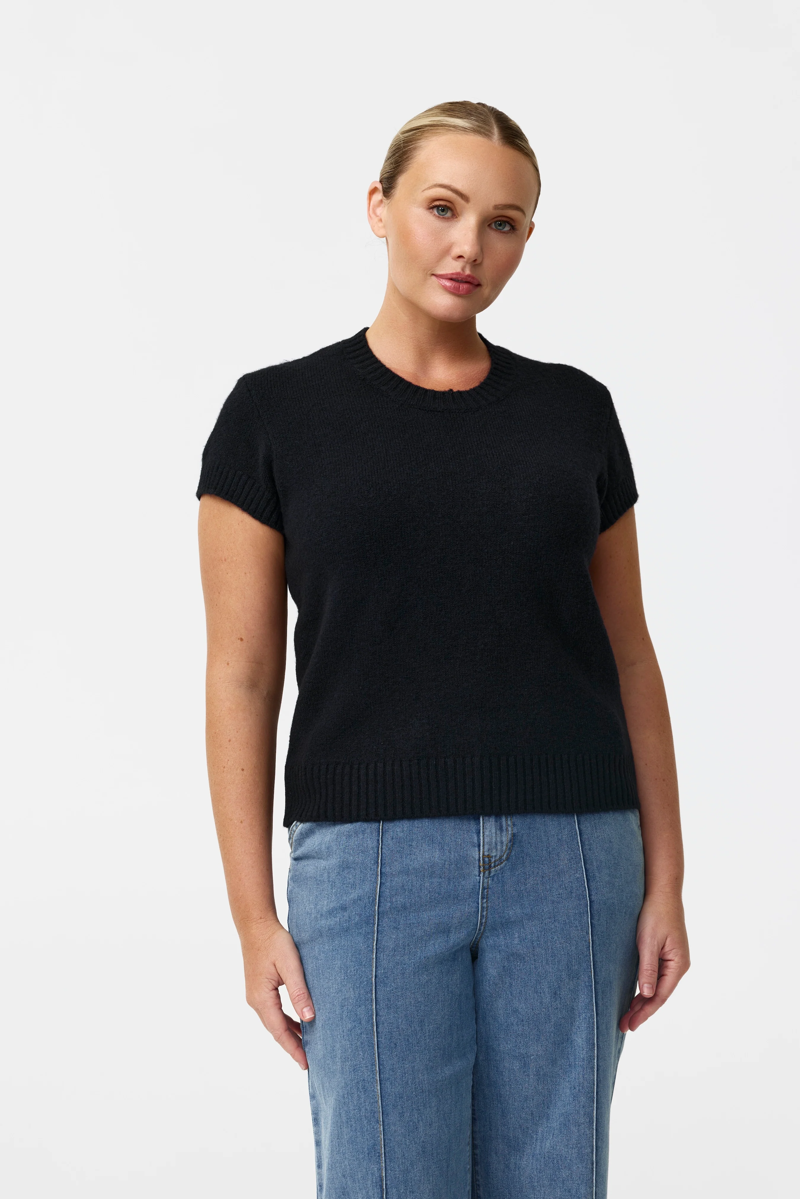 Cap Sleeve Knit Top